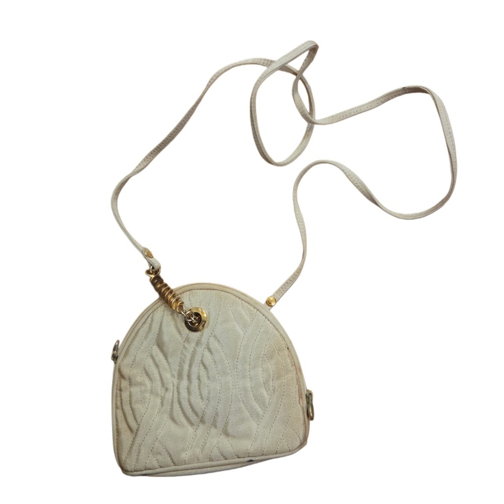 Fendi Elegant Vintage Cream Mini Crossbody Bag